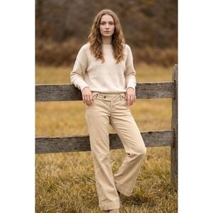 Spoon Jeans 23 Corduroy Wide Leg Low Rise Pants Women XL Beige Y2K Vintage Retro